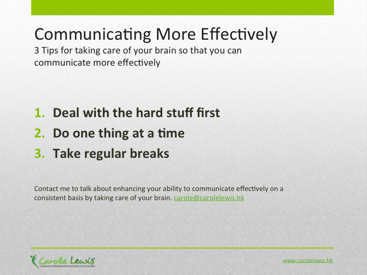 Communicating more effectively