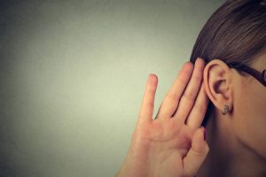 woman ear listening